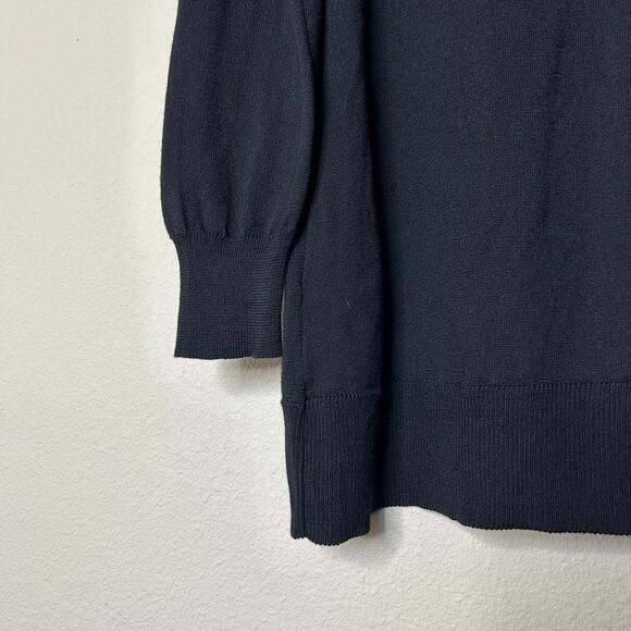 Alpha Studio Sweater Fine Merino Wool Black Turtleneck Long Sleeve Size 44/US L - Picture 9 of 11